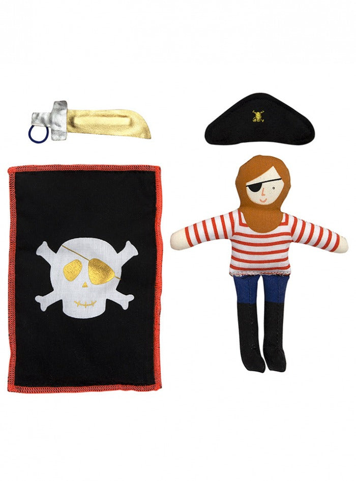 Pirate Mini Suitcase Doll, σετ παιχνιδιού με βαλιτσάκι και χειροποίητο κουκλάκι